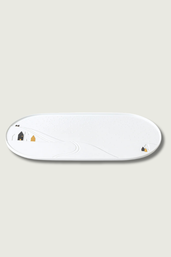 Porculanski tanjur Snowy Day Landscape