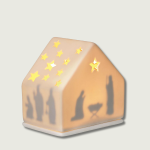 Porculanska lanterna Nativity Silhouette